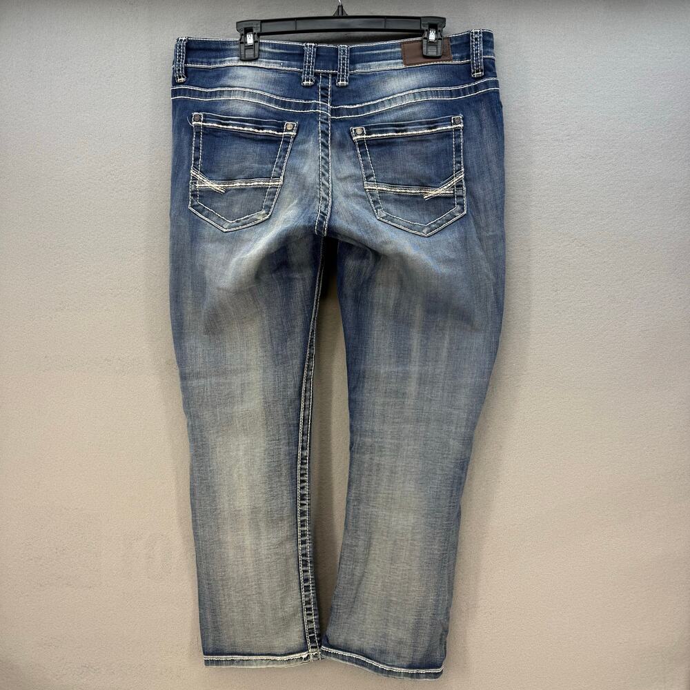 BKE Denim Culture Jeans Womens 32 (14) Blue Straight leg Mid Rise Preppy Casual - Picture 2 of 14